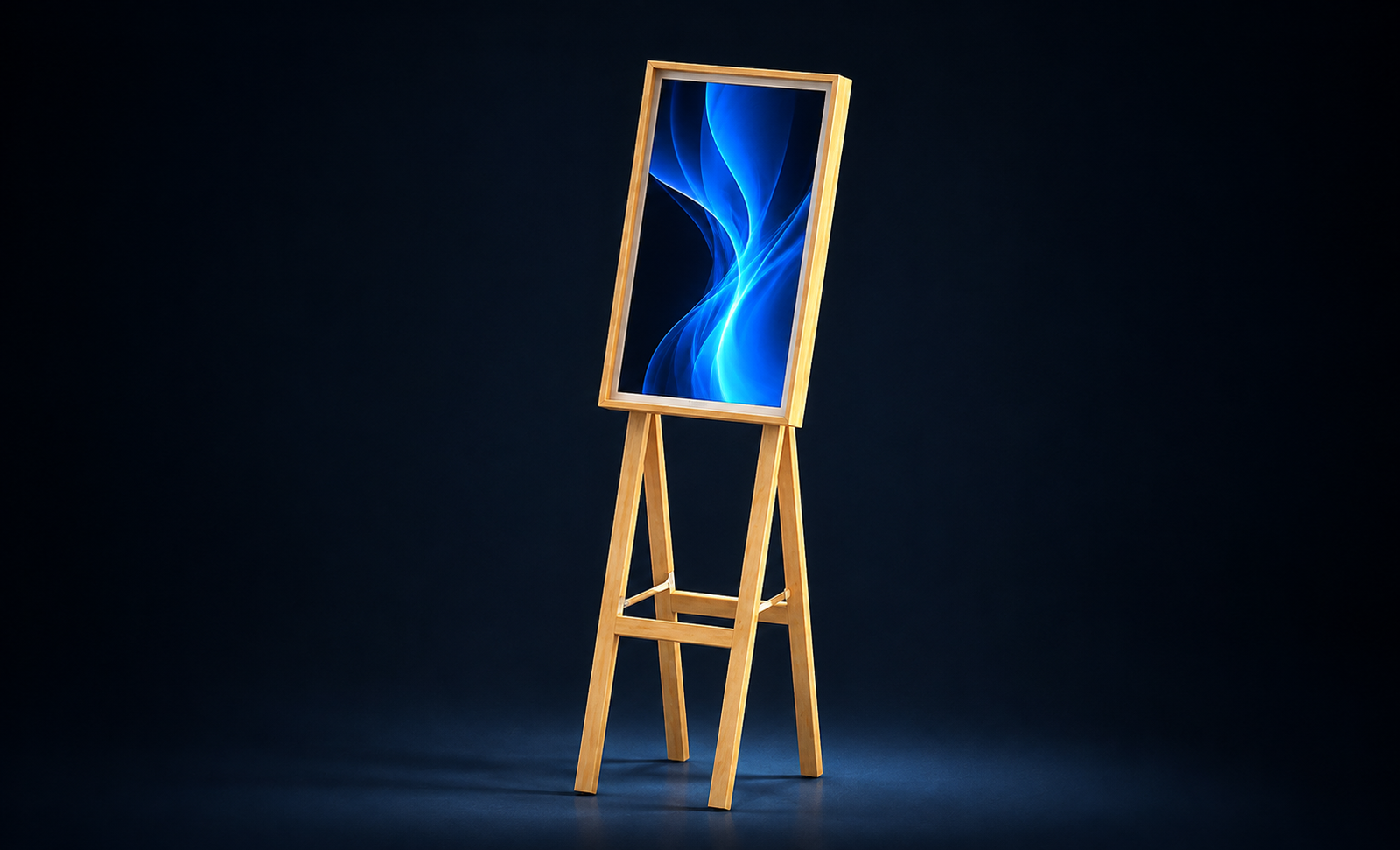 32 inch Digital Wooden Easel Art Display