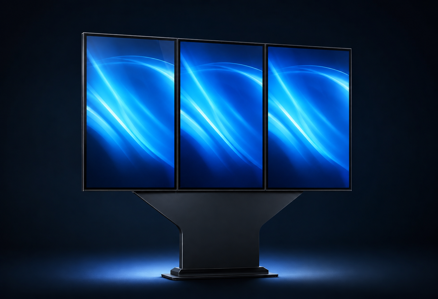 55 Triple-Screen Advertising Digital Signage